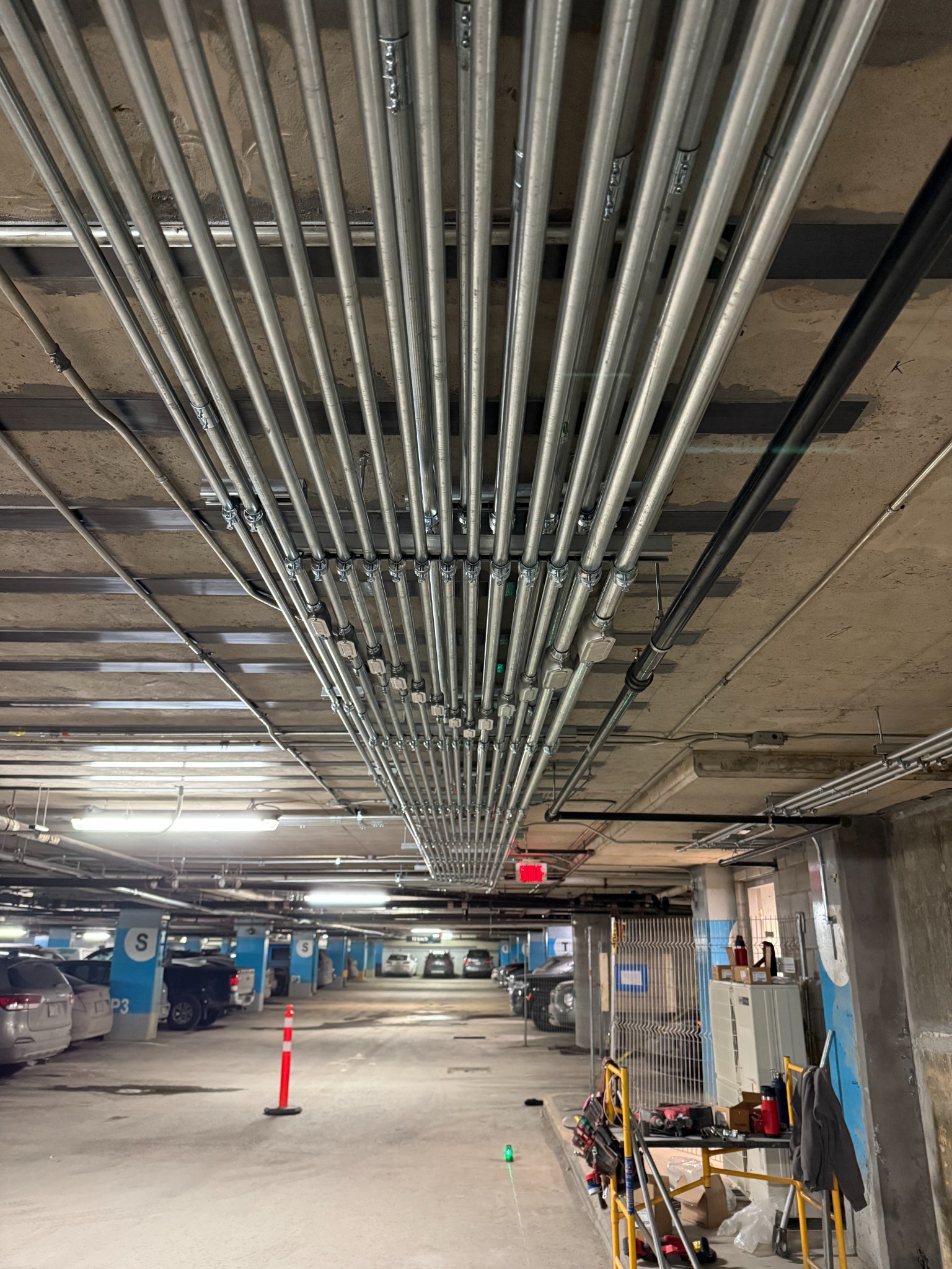 Commercial conduit installation