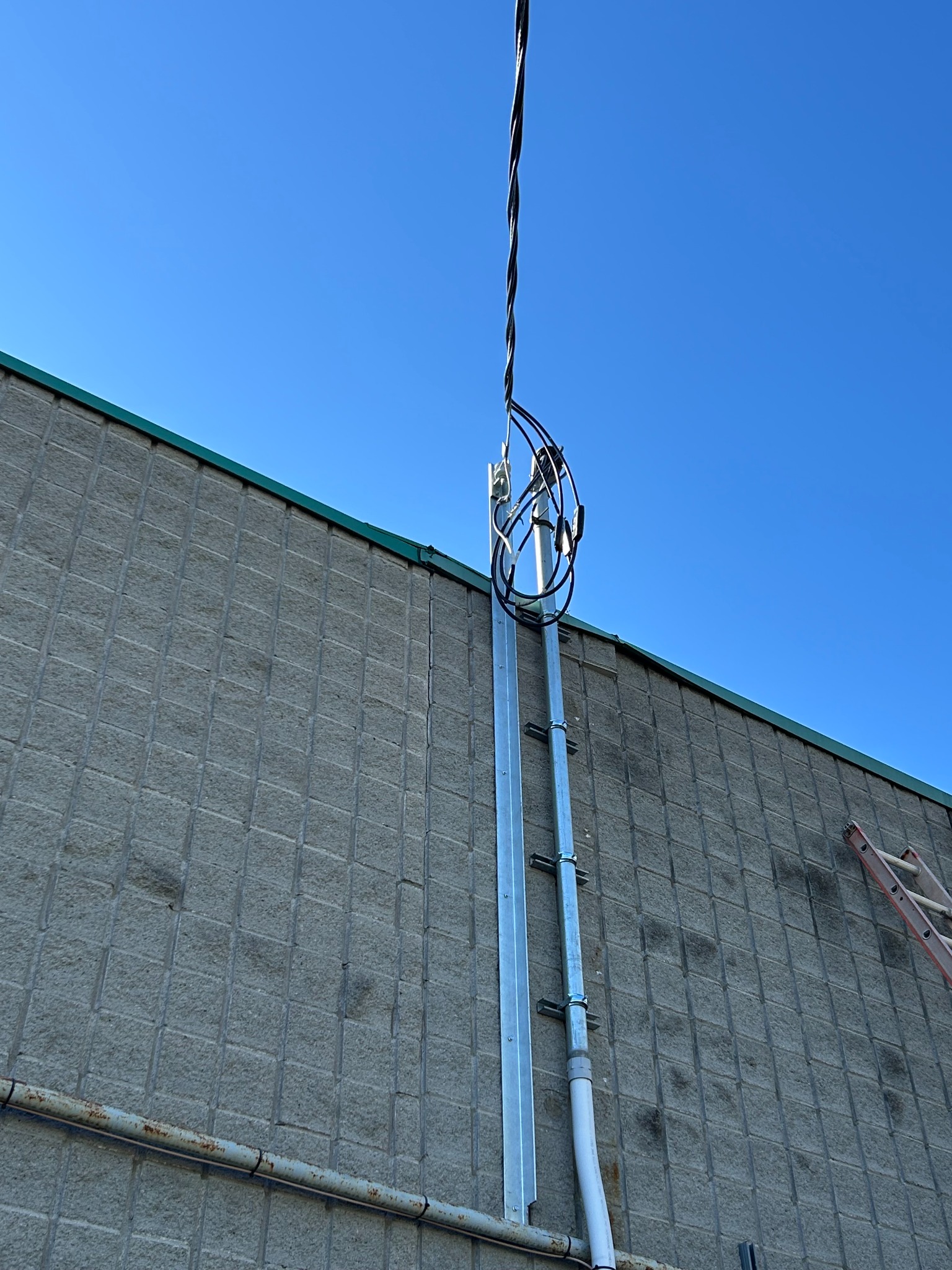 Emergency service-entrance repair — after
