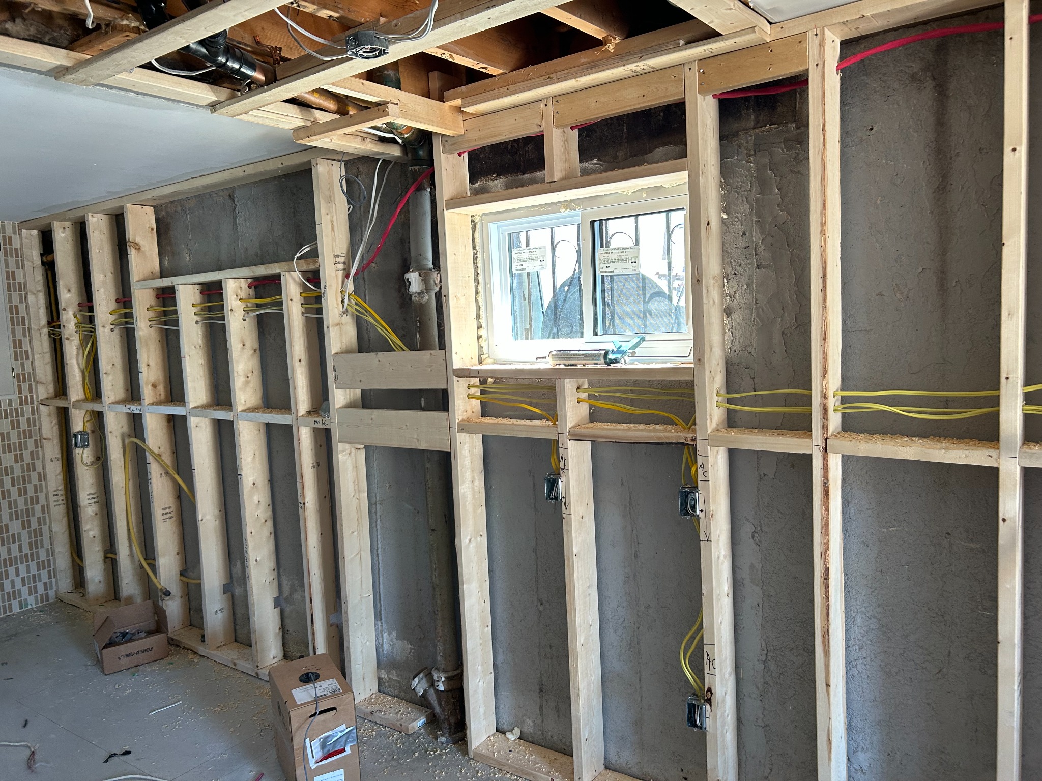 Residential renovation rough-in